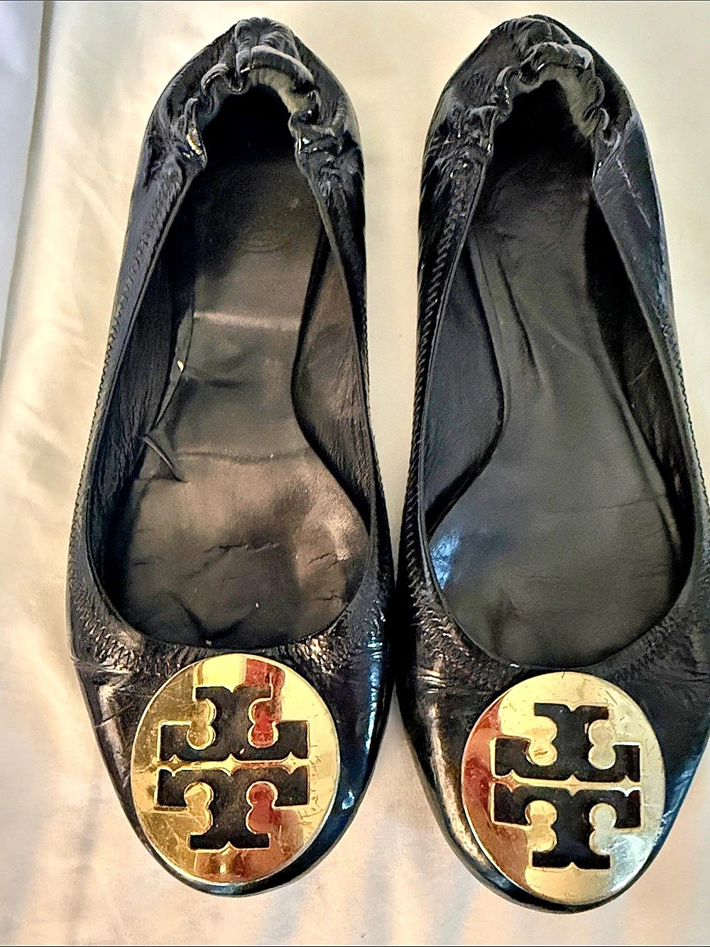 Tory Burch Minnie Travel Ballet Flat Black Flats